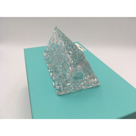 Tiffany & Company Sierra Rock Triangular Crystal Bud Vase 7.5" in Box - Picture 8 of 10